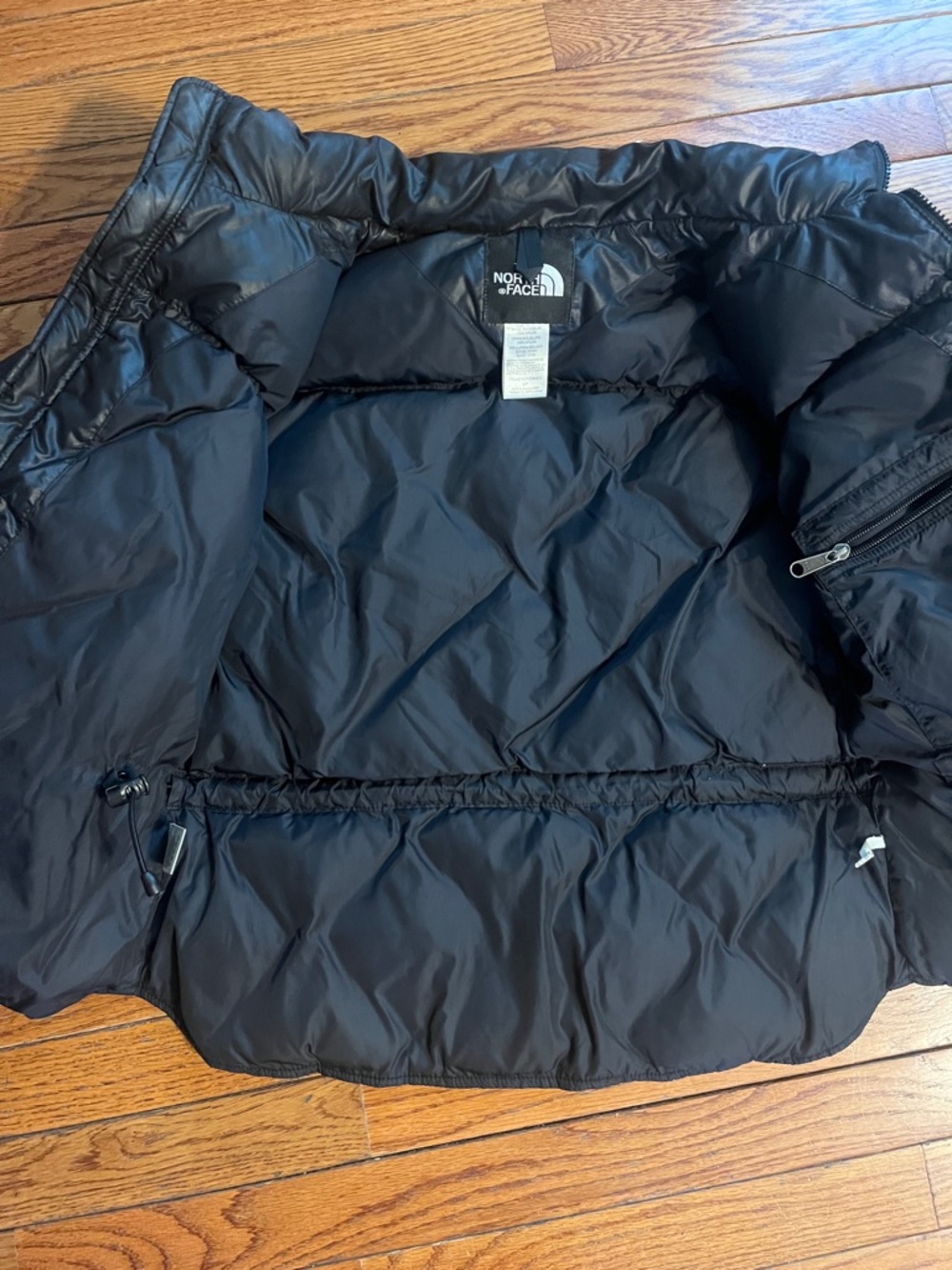 The North Face Black Puffer Coat with Elastic Hem - Picture 7 of 16